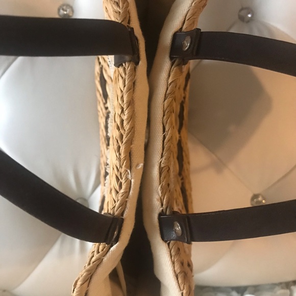 Straw Woven Rattan Vintage Roxy Purse Handbag - Picture 7 of 8